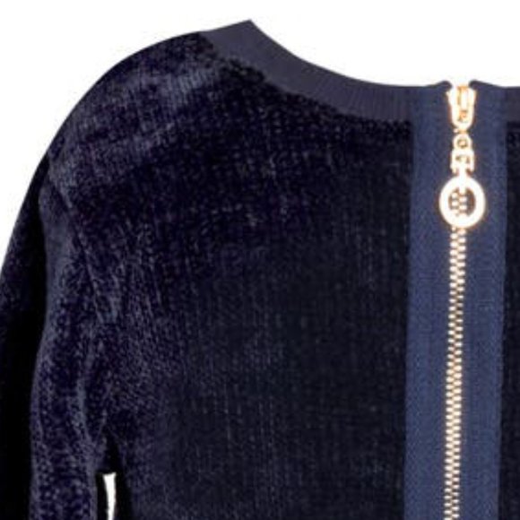 NEW TRULY ME Kid Navy Rainbow Sequin Star Glitter Tulle Sweater & Tank Dress Set - Picture 5 of 7